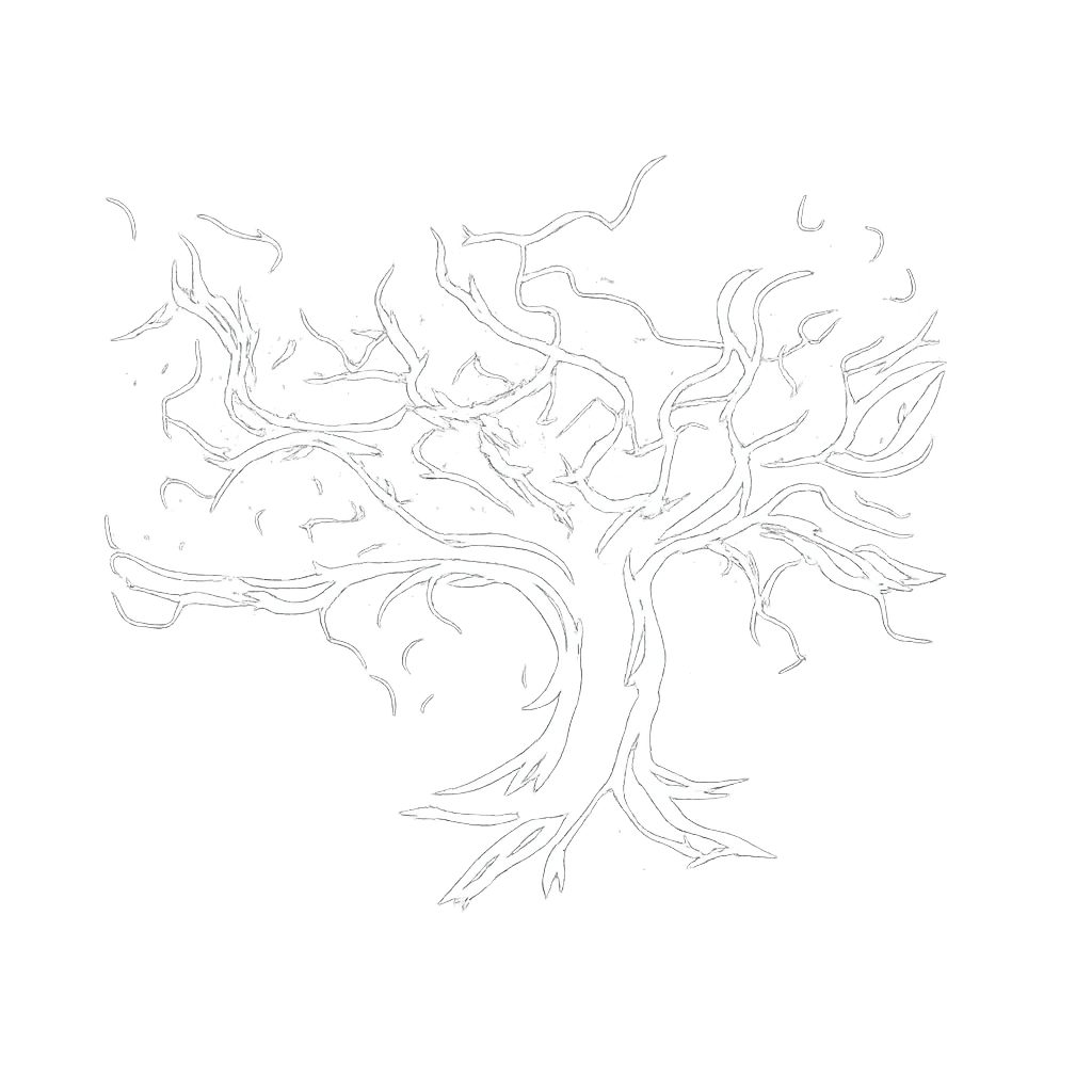 Logo arbre blanc